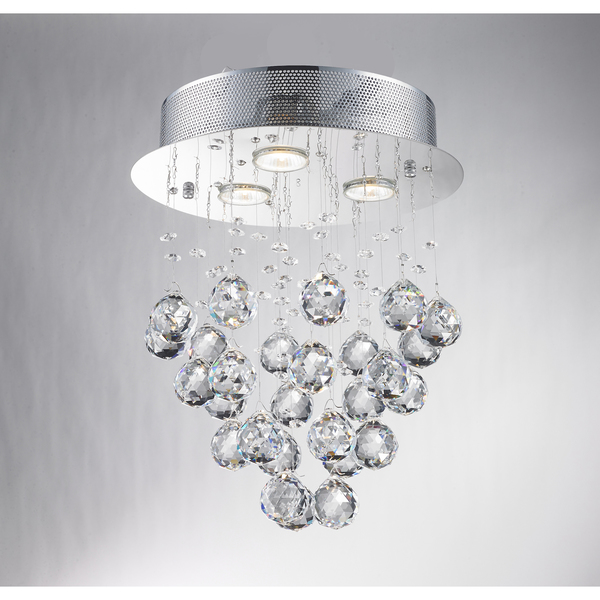 Bethel Clear Crystal Chrome Metal Light Fixture LX03SH